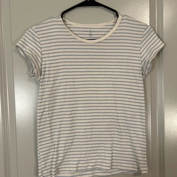 Striped Blue and White Brandy Melville Tee - Picture 1 of 3